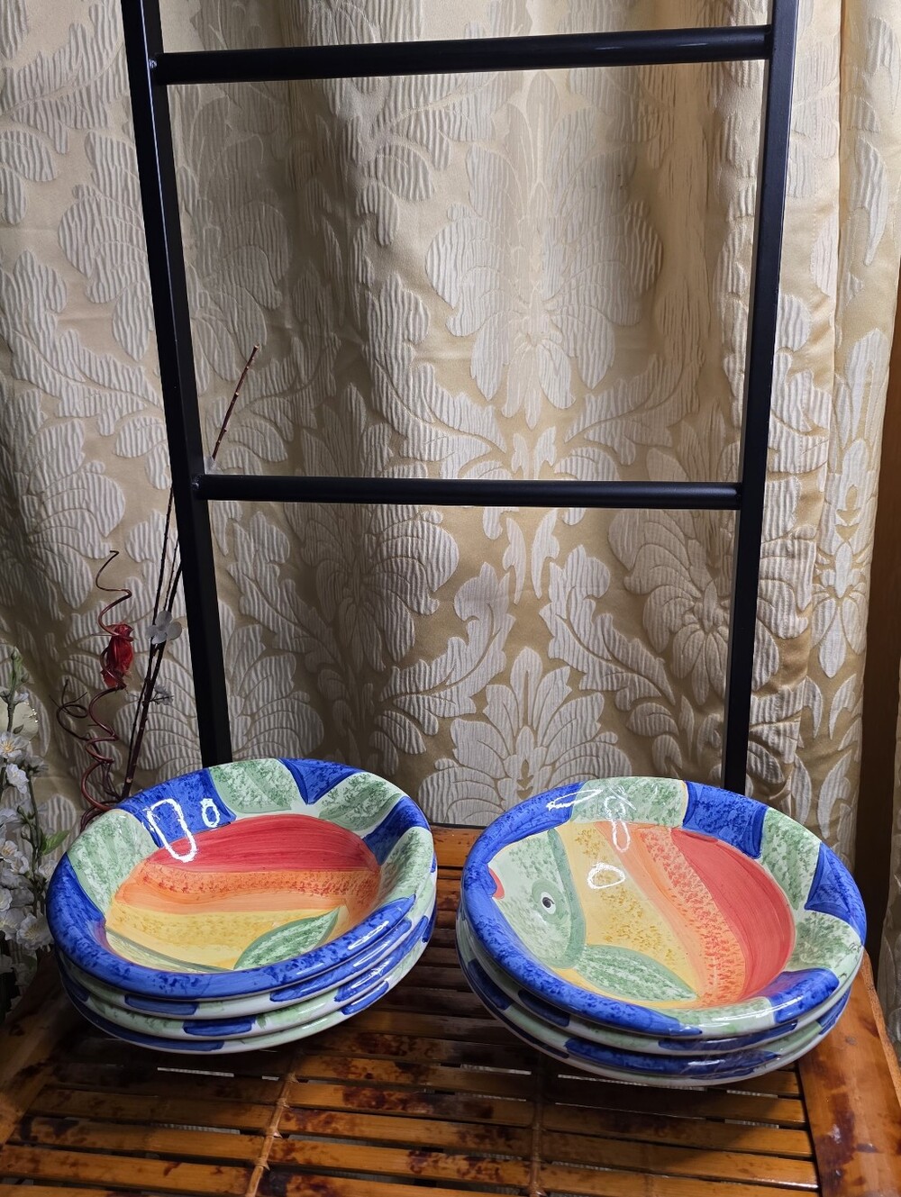 Bella Ceramic 8 Bowls Sz 8.5x 8.5"